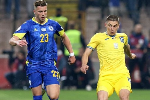 欧洲杯附加赛B组半决赛 波黑1-2负于乌克兰止步正赛