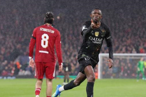 欧冠1/4决赛次回合 巴黎圣日耳曼2-0利物浦